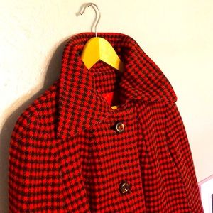 Plus Size Vintage Red and Black Coat